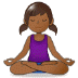 🧘🏾‍♀️ woman in lotus position: medium-dark skin tone display on Samsung